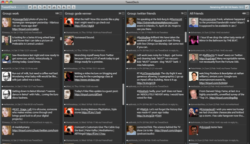 Tweet Deck interface