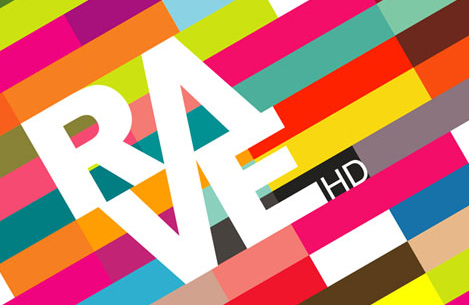 Tyler Askew's brand identity for Music HDTV channel RAVE 